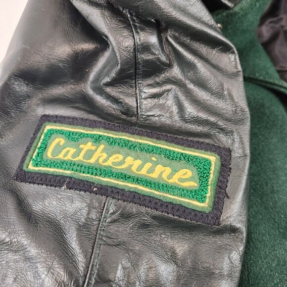 Vtg Car Club Canada Womens Bomber Jacket Packard Ocean West Leather Wool - Picture 13 of 16